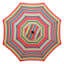Multicolor Striped Outdoor Crank & Tilt Steel Umbrella, 7.5'