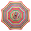 Multicolor Striped Round Steel Crank & Tilt Outdoor Patio Umbrella, 7.5'