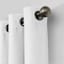 Rockwell White Blackout Grommet Curtain Panel, 63"