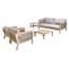 Park City Outdoor Blonde Acacia Wood Sofa with Rope Accent