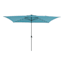 Turquoise Rectangle LED Patio Umbrella, 6.5x10'
