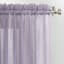 Erica Lavender Sheer Crushed Voile Rod Pocket Curtain Panel, 84"