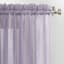 Lavender Sheer Crushed Voile Rod Pocket Curtain Panel, 84"