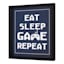 Eat, Sleep, Game, Repeat Canvas Wall Art, 10x12