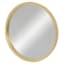 Gold Metal Round Wall Mirror, 30"