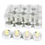 24-Pack White & Silver LED Tealight Candles with 6 Hour Timer