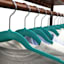 50-Pack Velvet Suit Hangers, Turkish Blue
