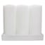 3-Pack White Unscented Overdip Pillar Candles, 7.6"