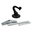 2-Pack Ceiling Hooks, Satin Black