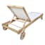 Park City Outdoor Wooden Chaise Lounge Chair with Wheels