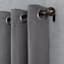 Found & Fable Huntington Steel Crushed Room Darkening Grommet Curtain Panel, 84"