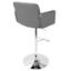 Stout Grey Faux Leather Adjustable Barstool