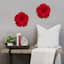 Red Metal Flower Wall Decor, 12"
