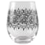 Set of 4 Moroccan Design Stemless Wine Glasses