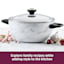 Farberware Designs Non-Stick White Marble-Look Casserole Pan with Lid, 5.5qt