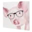 Pig In Glasses Canvas Wall Art, 12"