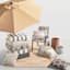 Stackable Sling Patio Chair, Taupe