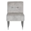 Dove Accent Chair with Silver Capped Wood Legs