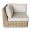 Found & Fable Hamptons All-Weather Wicker Outdoor Corner Chair with Cushion