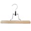 3-Piece Pant Hanger with Clamp, Natural Wood