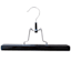 3-Piece Wooden Pant Hanger with Clamp, Black