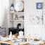 Large Blue & White Check Decal Box, 6x5