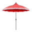 Red Dome Outdoor Crank & Tilt Umbrella with Fringe, 9'
