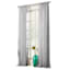 Lyra Grey Sheer Rod Pocket Curtain Panel, 84"