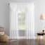 Erica White Crushed Rod Pocket Sheer Voile Curtain Panel, 63"