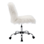 Fiona White Faux Fur Adjustable Office Chair