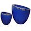 Blue Fall Away Ceramic Outdoor Planter, Small