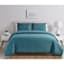 3-Piece Turquoise Hector Stitch Quilt Set, Full/Queen