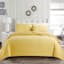 3-Piece Yellow Striped Quilt Set, King