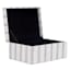 Honeybloom Ivory & Blue Striped Decorative Box, 9x7