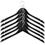 5-Piece Wood Shirt Hangers, Black