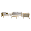 Park City Blonde Acacia Wood Patio Sofa