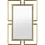 Contemporary Die Cut Gold Metal Framed Rectangle Wall Mirror, 24x36