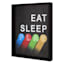 Framed Eat, Sleep, Play Canvas Wall Art, 10x12