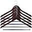 5-Piece Wooden Suit Hangers with Bar, Espresso