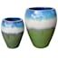 Arcadia Tricolor Urn Ceramic Outdoor Planter, Small