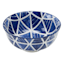 8oz Porcelain. Blue/White Pyramid Pattern Bowl