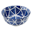 Blue & White Pyramid Pattern Porcelain Bowl, 4"