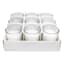 9-Pack White Unscented Glass Votive Candles, 2.5"