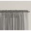 Emily Charcoal Grey Rod Pocket Sheer Voile Curtain Panel, 84"