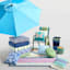 Stackable Outdoor Teal Sling Chair