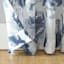 Sheena Indigo Floral Print Rod Pocket Sheer Curtain Panel, 84"