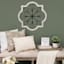 Honeybloom Barbed Quatrefoil Scroll Medallion White Metal & Wood Wall Decor, 36"