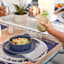 Laila Ali Set of 4 Embroidered Cloth Napkins, Grey