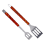 Ignite 7-Piece Red Stainless Steel BBQ Tool Set & Case