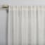 Lyra Cream Crushed Rod Pocket Sheer Curtain Panel, 84"